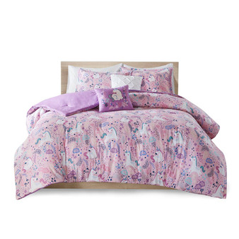 100% Cotton Printed 5Pcs Comforter Set - Full/Queen UHK10-0099
