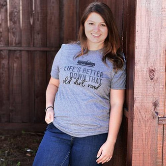 Old Dirt Road T-Shirt Gray Medium