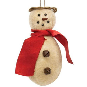 Cozy Scarf Snowman Ornament