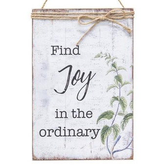 Find Joy In The Ordinary Jute Wrapped Sign