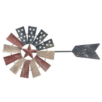 *Distressed Americana Windmill Wall Art G70044 By CWI Gifts