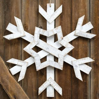 Wooden Jumbo Snowflake 16"