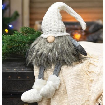 Cream Knit Dangle Legs Gnome
