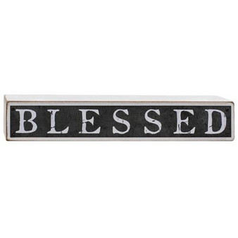Blessed Galvanized Metal And Wood Block