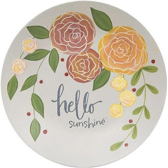 *Hello Sunshine Floral Plate 2 Asstd. (Pack Of 2) G34755 By CWI Gifts