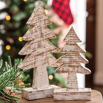 Distressed Wooden Tree 8 Inch
