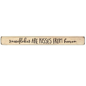 Snowflakes Are Kisses From Heaven Engraved Block 1.75" X 18" (5 Pack)