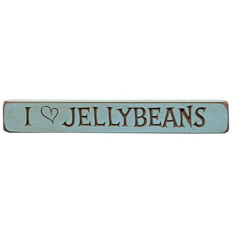 I Heart Jellybeans Engraved Block 12" G8295 By CWI Gifts