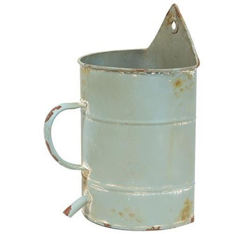 Rustic Blue Watering Can Flower Holder