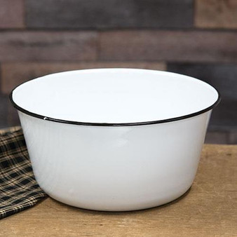 Black Rim Enamel Mixing Bowl G2053BK By CWI Gifts