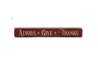 *Give Thanks Engraved Block 12" G1207 By CWI Gifts