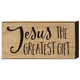 Jesus The Greatest Gift Engraved Block 3.5" X 8" G11019 By CWI Gifts