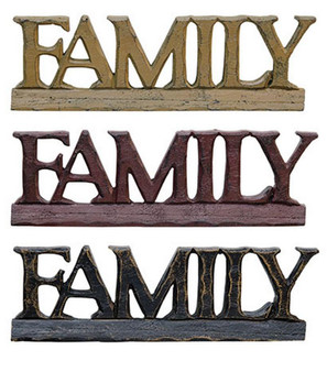 Family Resin Sign - Assorted Set Of 3