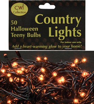 Orange Teeny Lights 50 Count MLT50BLK By CWI Gifts