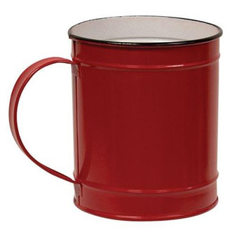 Red Enamelware Mug