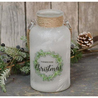 Farmhouse Christmas Jar, 8"