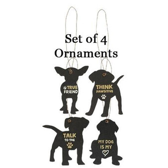 *4/Set Dog Ornaments GH34034 By CWI Gifts