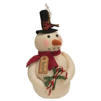 *Herbert Top Hat Snowman Doll GCS37319 By CWI Gifts