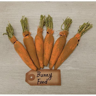 6/Set Bunny Food Carrots GCS36644 By CWI Gifts