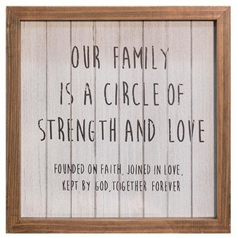 Our Family Framed Sign, 10"