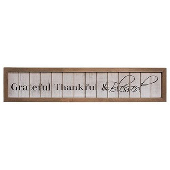 Thankful And Blessed Framed Shiplap