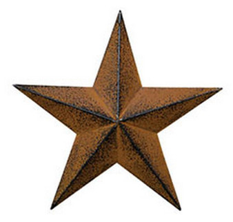 *Rust & Black Finish Barn Star 12" G570712AB By CWI Gifts
