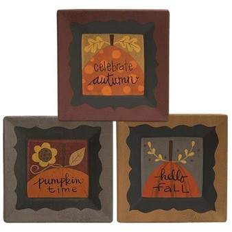 Celebrate Autumn Plate Assorted (Pack Of 3)