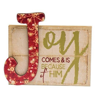 Joy Because Of Him Block G34126 By CWI Gifts