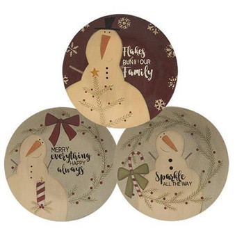 Sparkle All The Way Plate Assorted (Pack Of 3)