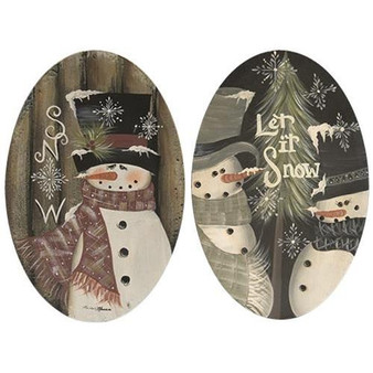 Let It Snow Plate Assorted. Set Of 2