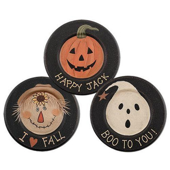 Boo Jack Fall Plate - Assorted (Pack Of 3)