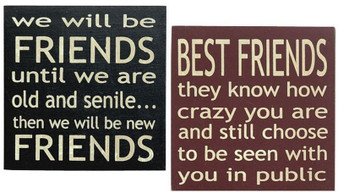 Friends Sign Block - Assorted (Pack Of 2)