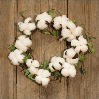 Cotton & Willow Leaves Wreath