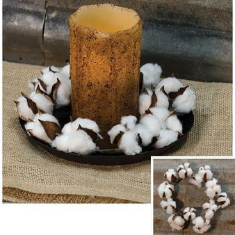 Country Cotton Ball Ring, 4" (5 Pack)