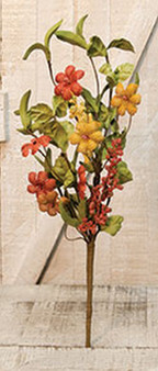 Primitive Burlap Flower Pick FISB57015 By CWI Gifts