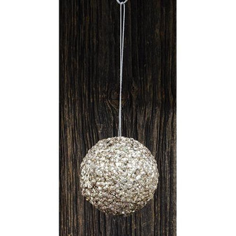 Platinum Glitter Berry Ball FISB17063 By CWI Gifts