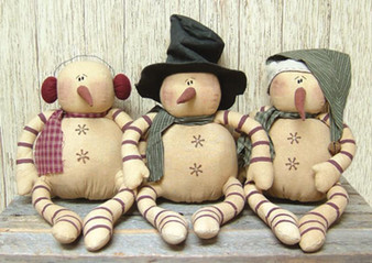 Whimsy Snowman Large Assorted (Pack Of 3)