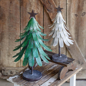 (Set Of 2) Metal Christmas Trees