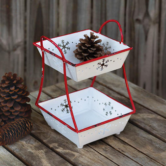 Two-Tier Snowflake Tray