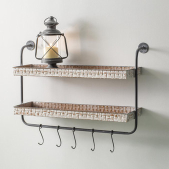 Basket Weave Wall Shelf