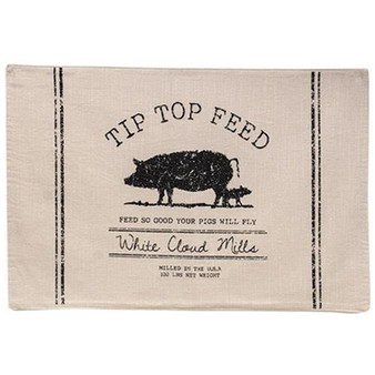 *Tip Top Feed Farmhouse Placemat G28053 By CWI Gifts