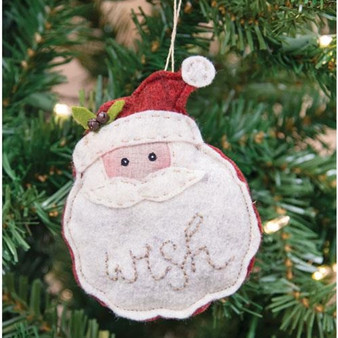 Felt Santa Wish Ornament GCS37875 By CWI Gifts