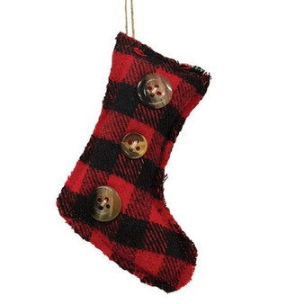 Buffalo Check Stocking Ornament GCS37909 By CWI Gifts