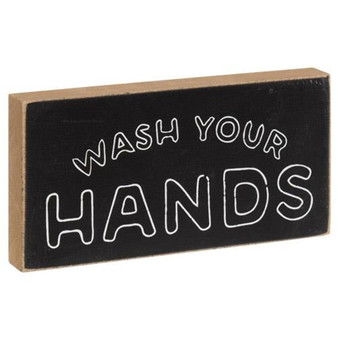 Sink Wood Block Sign (Pack Of 2) G34965