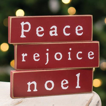 *Noel Mini Block 3 Asstd. (Pack Of 3) G35165 By CWI Gifts