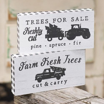 Farm Fresh Tree Block (Pack Of 2) G35172