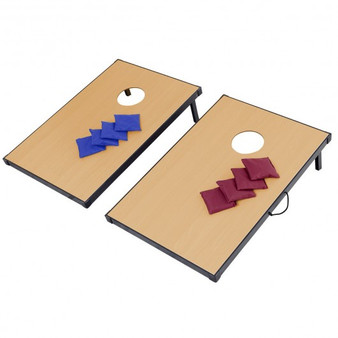 Mdf 35" Foldable Wooden Bean Bag Toss Cornhole Game Set (Sp35499)