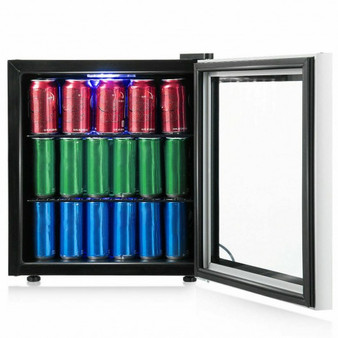 60 Can Beverage Mini Refrigerator With Glass Door (Ep23231)
