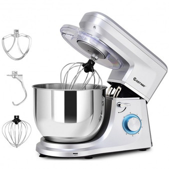 Silver 6 Speed 7.5 Qt Tilt-Head Stainless Steel Electric Food Stand Mixer- (Ep23694Sl)