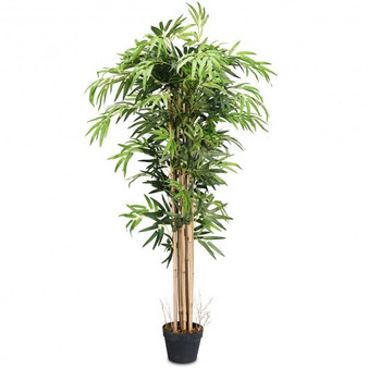 5-Feet Artificial Bamboo Silk Tree Indoor-Outdoor Decorative Planter (Hw59514)